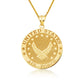 14K Yellow Gold United States Air Force Emblem Officially Licensed Medallion Pendant Chain
