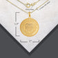 Gold United States Navy Emblem Medallion Officially Licensed Engravable Pendant Chain