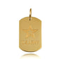 Gold United States Army Dog Tag Engravable Pendant Chain