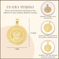 Gold United States Navy Emblem Textured Medallion Officially Licensed Engravable Pendant Chain