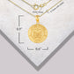 Gold United States Navy Officially Licensed Shield Eagle Anchor Emblem Medallion Pendant Chain