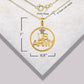Gold Beaded United States Army Officially Licensed Star Diamond Circle Pendant Chain