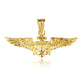 Gold United States Navy Officially Licensed Shield Eagle Anchor Emblem Pendant Chain