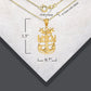 Gold United States Navy Officially Licensed Master Chief Petty Officer Anchor Pendant Chain