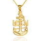 Gold United States Navy Fleet Senior Chief Petty Officer Officially Licensed Anchor Pendant Chain