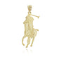 Gold Polo Sport Horse Riding Jockey Pendant Chain