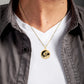 Gold Black Onyx Tiger Diamond Cut Rope Pendant Chain