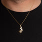Gold Enamel Soccer Ball Cleats Shoe Sports Pendant Chain