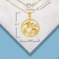 Gold Sea Shell Turtle & Starfish Marine Life Rope Pendant Chain