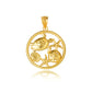Gold Sea Shell Turtle & Starfish Marine Life Rope Pendant Chain