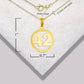 Gold Personalized Jersey Number Sports Circle Pendant Chain