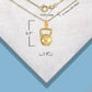 Gold Kettlebell Weightlifting Fitness Gym Pendant Chain