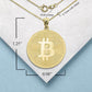 Gold Bitcoin Medallion Pendant Chain