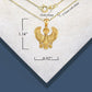 Gold Egyptian Eye Of Horus Falcon Ankh Pendant Chain