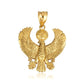 Gold Egyptian Eye Of Horus Falcon Ankh Pendant Chain