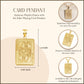 Gold Personalized Name Engraved Joker Playing Card Poker Charm Pendant Chain