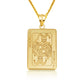 Gold Personalized Name Engraved Joker Playing Card Poker Charm Pendant Chain