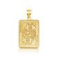 Gold Personalized Name Engraved Joker Playing Card Poker Charm Pendant Chain