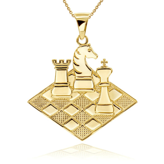 Chess Pendant Chain In Gold