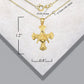 Gold Freemason Cross Square And Compass Pendant Chain