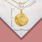 Gold Saint Mother Virgin Mary Medallion Pendant Chain