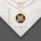 Gold Black Onyx Anchors United States Coast Guard Seal Pendant Chain