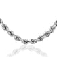 3mm 10K White Gold Diamond Cut Rope Twisted Hollow Chain Link