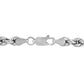 3mm 10K White Gold Diamond Cut Rope Twisted Hollow Chain Link