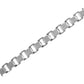 White Gold Men's Box Chain Link Chain 0.82mm