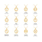 12 Gold Astrological Zodiac Sign In Circle Rope Pendant Chain