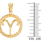 12 Gold Astrological Zodiac Sign In Circle Rope Pendant Chain