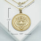 Gold Roaring Tiger Medallion Pendant Chain
