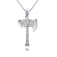 Gold Viking Battle Axe Norse Pendant Chain