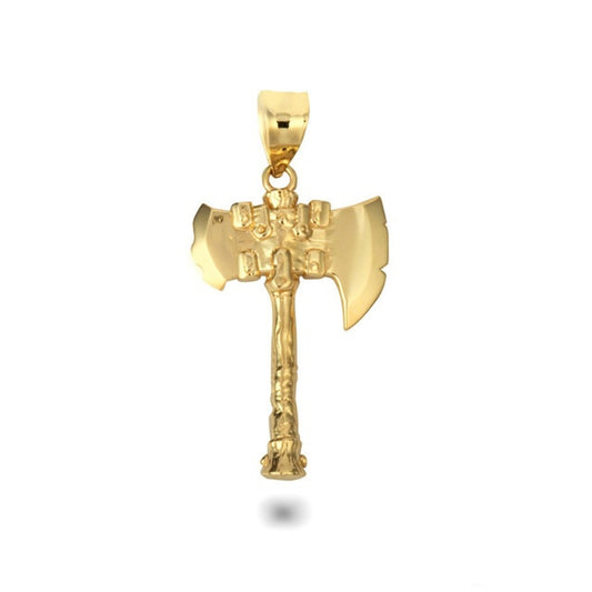 Gold Viking Battle Axe Norse Pendant Chain