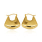 Yellow Gold Purse Hoop Earrings