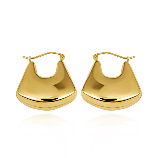 ゴールドチャンキーフープピアス