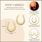 Yellow-Gold Beaded Oval Hoop Earrings