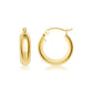14K Yellow-Gold Tube Huggie Hoop Earrings