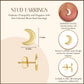 Yellow-Gold Celestial Moon Stud Earrings