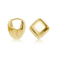 14K Yellow-Gold Chunky Square Huggie Hoop Earrings