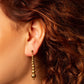 14k Yellow-Gold Ball Beaded Drop Dangle Stud Earrings