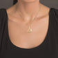 Gold Medium Curved Heart Pendant Necklace