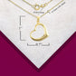 Gold Medium Curved Heart Pendant Necklace