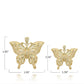 Gold Diamond Cut Butterfly Symbol Of Change Pendant Necklace