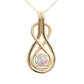 Gold Rope Infinity Teardrop Pendant Necklace