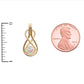 Gold Rope Infinity Teardrop Pendant Necklace