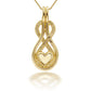 Infinity Heart Pendant Necklace In Gold