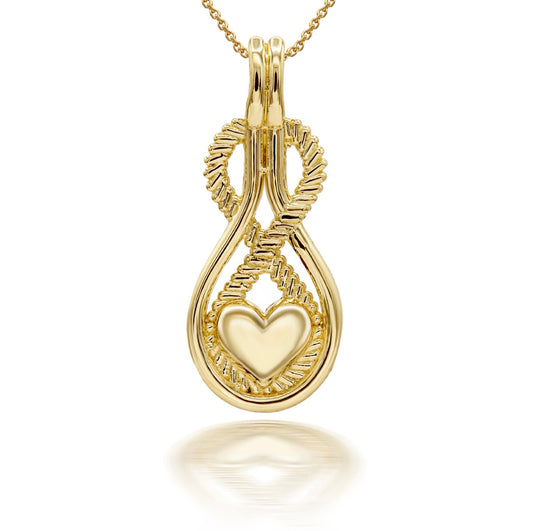 Infinity Heart Pendant Necklace In Gold