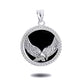 Black Onyx Eagle Rope Medallion Pendant Chain