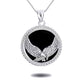Black Onyx Eagle Rope Medallion Pendant Chain